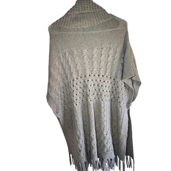 Autum Cashmere Poncho Pullover Cowl Neck Sweater OS - Picture 2 of 6